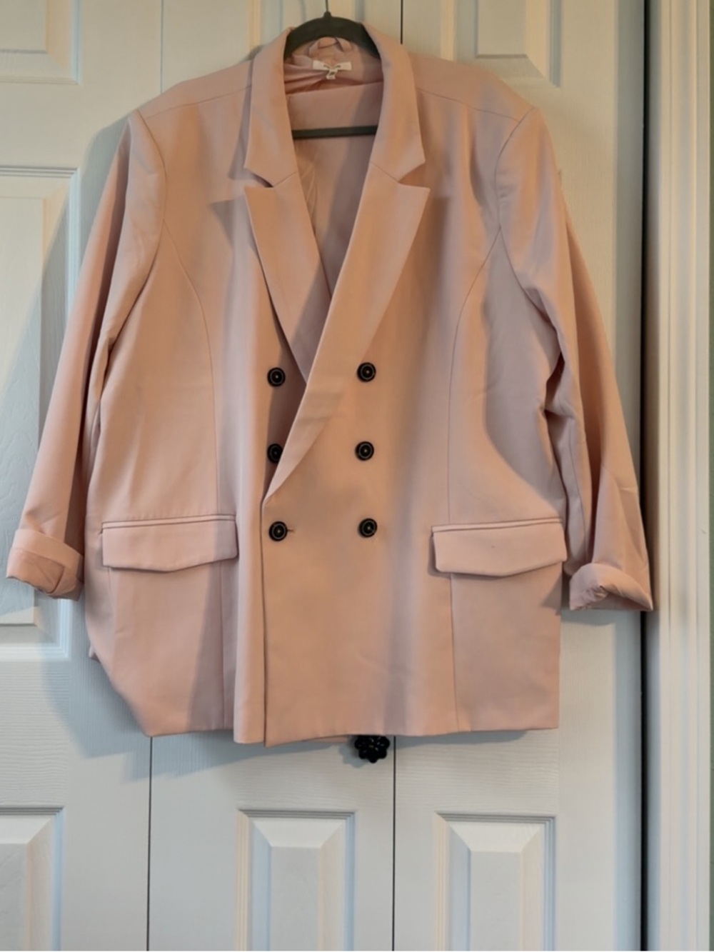 Maurices Blush Pink Double-Breasted Blazer
